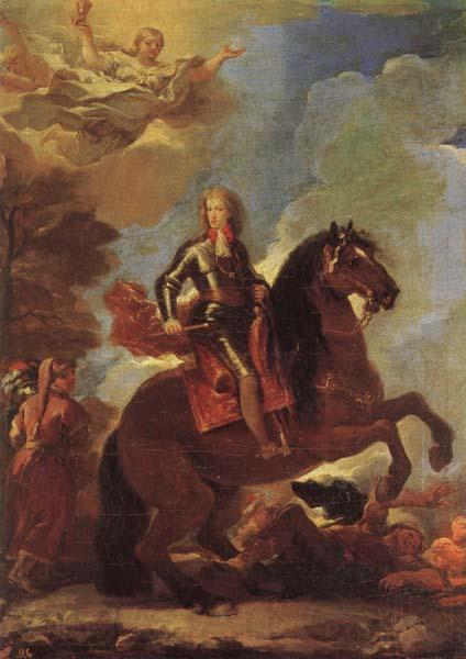 Luca Giordano Equestrian Portrait of Charles II France oil painting art